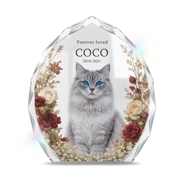 【メモリアルバース｜クリスタル位牌｜クレスタ】ペット位牌 ペット仏具 犬 猫  思い出 名入れ クリ...