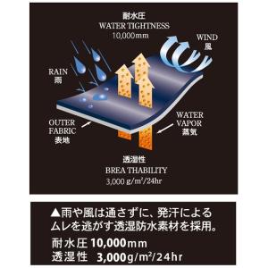 レインウェア メンズ 上下 登山 軽量 透湿 ...の詳細画像3