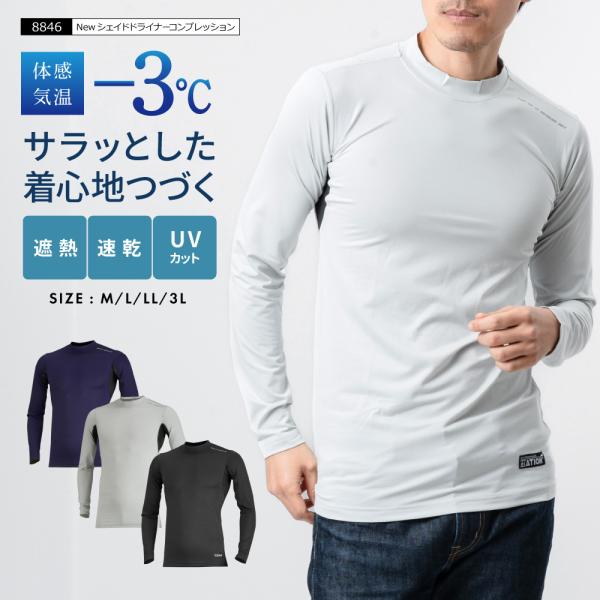 コンプレッション メンズ 遮熱 ウェア インナー ラッピング Newシェイドドライナーコンプレッショ...