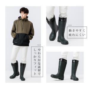 レインブーツ メンズ ロング 長靴 軽量 超軽...の詳細画像2