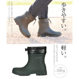 レインブーツ メンズ ショート 長靴 軽量 超...の詳細画像4