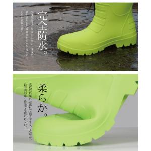 レインブーツ メンズ ショート 長靴 軽量 超...の詳細画像5