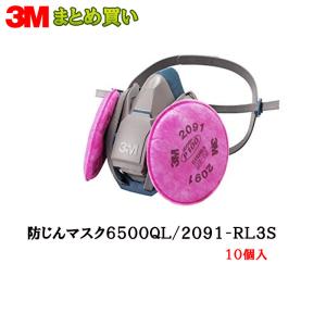 3M 防じんマスク 6000/2091-RL3M Mサイズ面体+2091ろ過材×6個 (ケース 