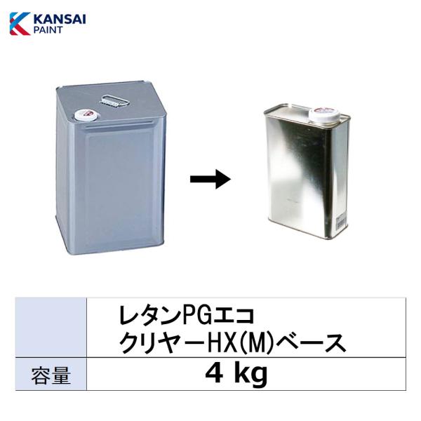 関西ペイント 小容量サイズ  94-381-034 レタンPG エコ クリヤーHX(M) ベース 4...