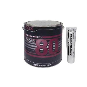 日本ペイント nax パテ クルツ R 80 (厚付け) 春秋用 3.5kg + 硬化剤 (各1本 セット) 取寄