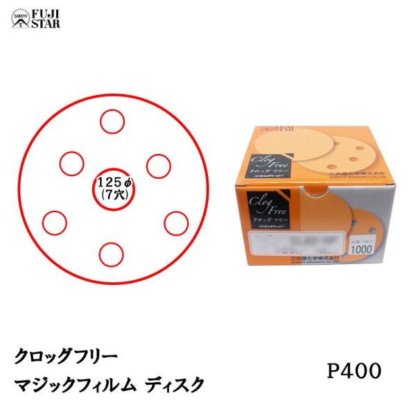 三共理化学 クロッグフリー マジックフィルム CLWD-HP 125φ 7穴  ＃400  取寄