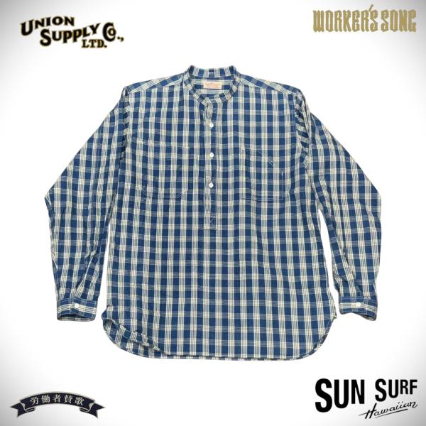 ユニオンサプライ パラカチェック プルオーバー ワーク シャツ アメカジ ハワイアン US27124...