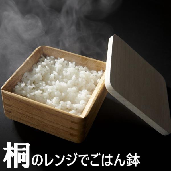桐のレンジでごはん鉢 保存容器 桐 冷凍保存 電子レンジ対応 木 木材 水洗い ごはん ご飯容器 保...