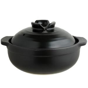憩い 深型 土鍋 6号 ブラック ガス火対応 ...の詳細画像1