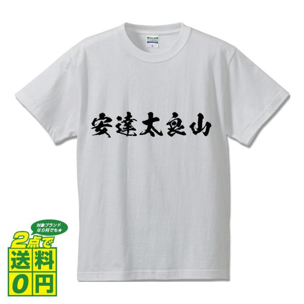 安達太良山 筆文字 Tシャツ 半袖 書道家が書く 名入れ 漢字 オリジナル プリント ( 百名山 )...