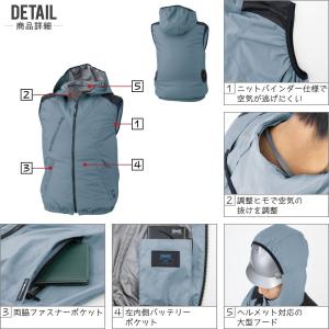 空調服 ベスト 遮熱-5℃ (4時間フルセット...の詳細画像2