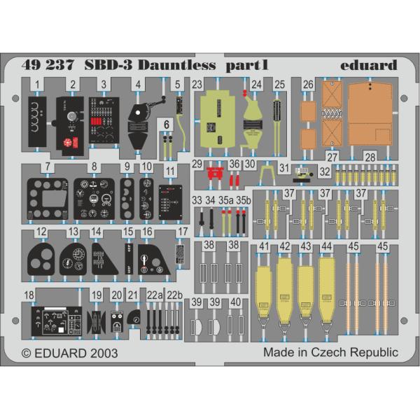 エデュアルド(49237)1/48 SBD-3 ドーントレス用エッチングパーツ