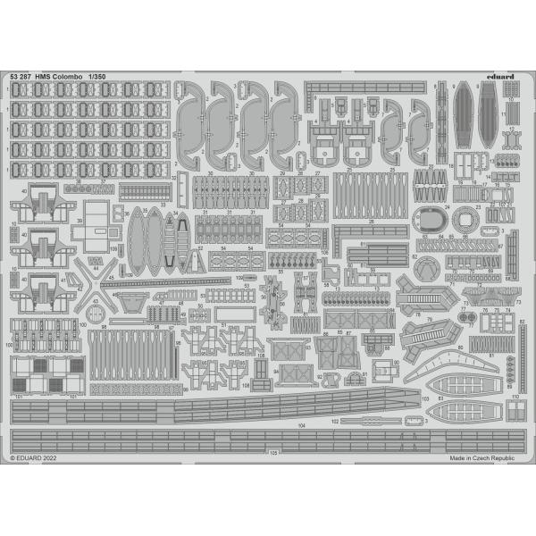 エデュアルド(53287) 1/350 HMS コロンボ用エッチングパーツ(トランぺッター用)