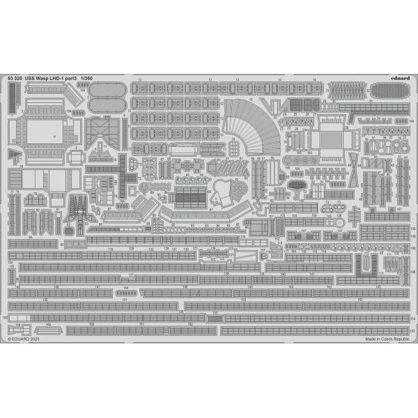 エデュアルド(53320) 1/350 USS Wasp LHD-1 ワスプ用エッチングパーツ PA...