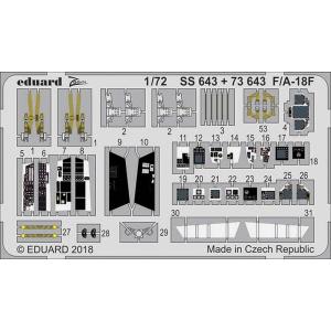 エデュアルド(73643) 1/72 F/ A-18F用エッチングパーツ(アカデミー用)