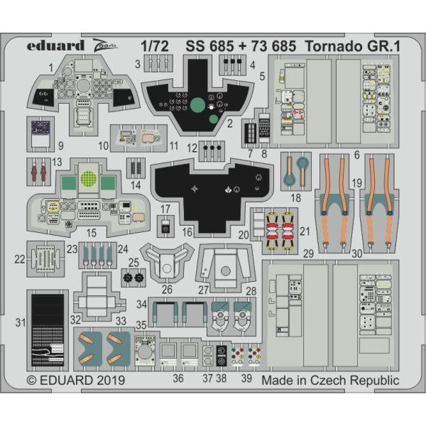 エデュアルド(73685) 1/72 トーネード GR.1用エッチングパーツ(イタレリ用)