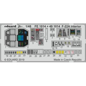 エデュアルド(FE1014) 1/48 F-22A用内装エッチングパーツ(ハセガワ用)
