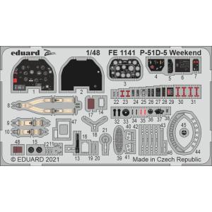 エデュアルド(FE1141) 1/48 P-51D-5 weekend用内装エッチングパーツ(エデュ...