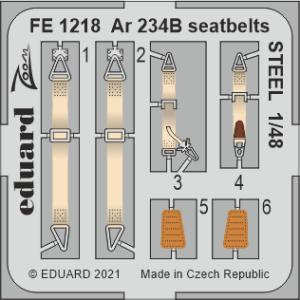 エデュアルド(FE1218) 1/48 アラドAr 234B用シートベルトのエッチングパーツ(ハセガ...