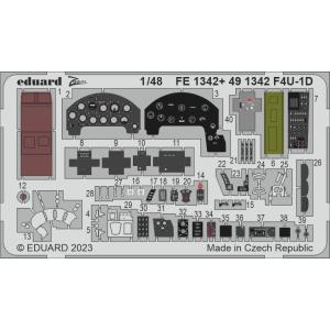 エデュアルド(FE1342) 1/48 F4U-1D用内装エッチングパーツ(ホビーボス用)