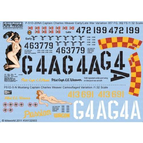 Kits-World(132003)1/32 P-51D 'Passion Wagon'他用デカール
