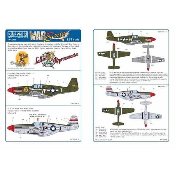 Kits-World(132008)1/32 P-51B `Shangri La&apos;他用デカール