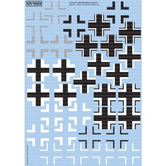 Kits-World(132024)1/32 独 国籍マーク用デカール