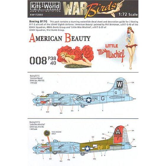 Kits-World(172003)1/72 Boeing B-17G Flying Fortres...