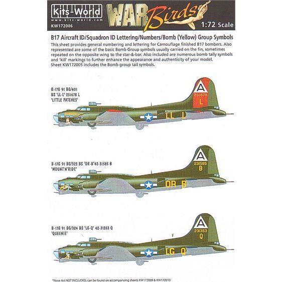 Kits-World(172006)1/72 Boeing B-17F/B-17G Flying F...
