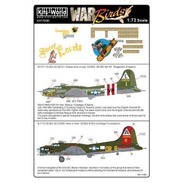 Kits-World(172081)1/72 Boeing B-17F Flying Fortres...