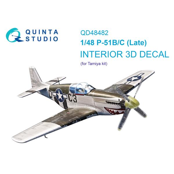 QUINTA STUDIO(QD48482)1/48 P-51B/C (Late)用内装3Dデカール...