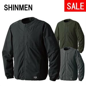 在庫処分セール品　シンメン　03220　AIR ARMOUR　ノーカラーヒートジャケット（Ｓ−ＨＥＡＴ対応）　（Ｍ〜５Ｌ）｜workshop-kondo