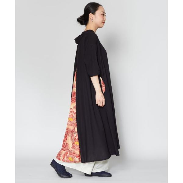 大花柄八掛ワンピース