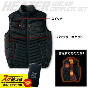 TULTEX 電熱ベスト バッテリー付 ヒート...の詳細画像2