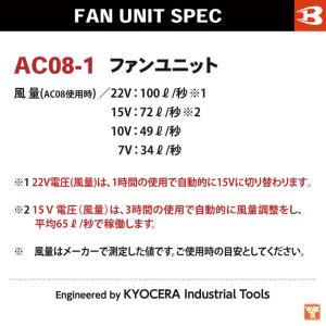 バートル ファンユニット 22V対応 エアーク...の詳細画像4