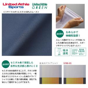 ユナイテッドアスレ 無地 半袖Tシャツ ストレ...の詳細画像3