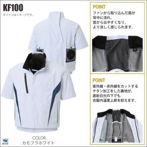 空調風神服 半袖ブルゾン 空調作業服 ファン専...の詳細画像1