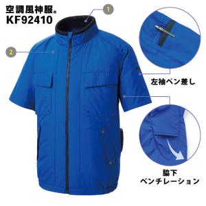 サンエス 空調風神服 空調作業服 サイドファン...の詳細画像2