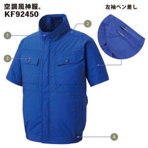 サンエス 空調風神服 空調作業服 ブルゾン ジ...の詳細画像2