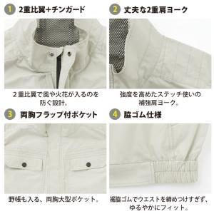 サンエス 空調風神服 空調作業服 ブルゾン ジ...の詳細画像4