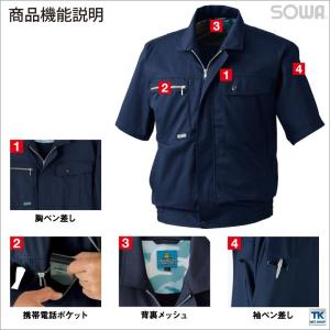 作業服 作業着 半袖ブルゾン 春夏 ワークウェ...の詳細画像2