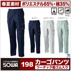 作業服 作業ズボン 作業着 吸汗速乾 ツータック ベトナムズボン パンツ ズボン カーゴパンツ 春夏 SOWA sw-198｜worktk