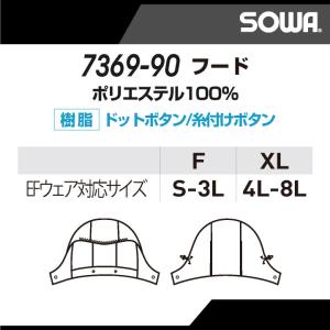 SOWA 空調作業服 取り付けフードのみ 春夏...の詳細画像3