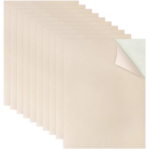 002 和紙のシール(きなり) 【A4サイズ】 インクジェットプリント対応 ステッカー、ラベル、オリ...