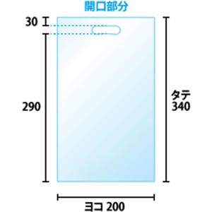 透明手提げ袋【B5サイズ】 小判抜き 100枚...の詳細画像1