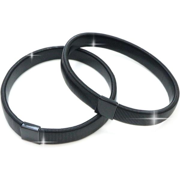 アームバンド スプリング ブラック ループ式 2個入り バネ おしゃれ 袖止めバンド メンズ レディ...