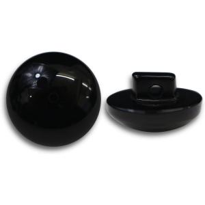 黒ボタン 足つき【ブラック ツヤあり】キノコ型 シャツ カラーボタン シンプル ボタン 目玉ボタン 手芸 15個入り【15mm】 B-555｜あんしんや