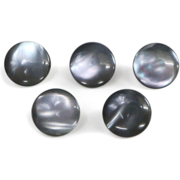 高瀬貝 フラット ボタン 【ブラック】 黒 シェルボタン 貝ボタン 貝製 5個入り 【10mm】  ...