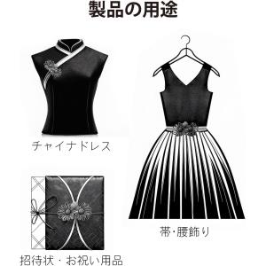 チャイナボタン 組紐ボタン 灰色 金サテン 組...の詳細画像4