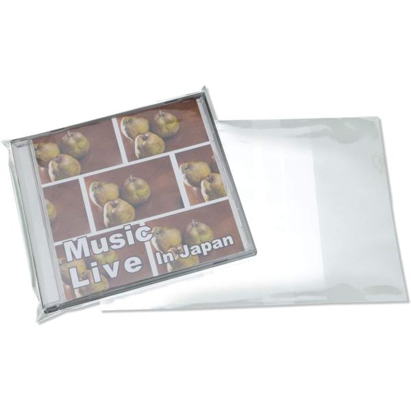 【ヨコ入れ CD/DVDケースカバー】OPP袋 標準用 国産【100枚】 透明
